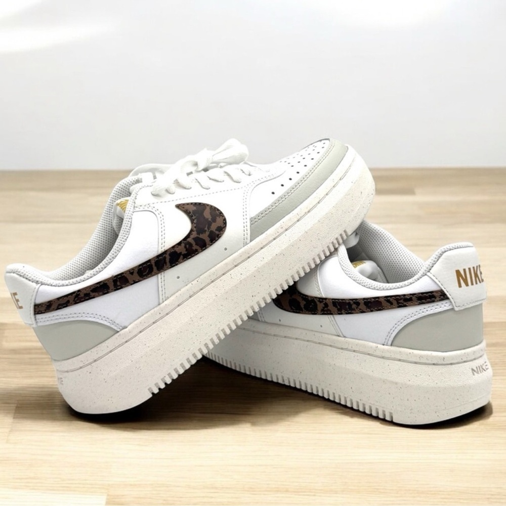 Women's Nike Court Vision Alta - White/Brown - Size 9.5